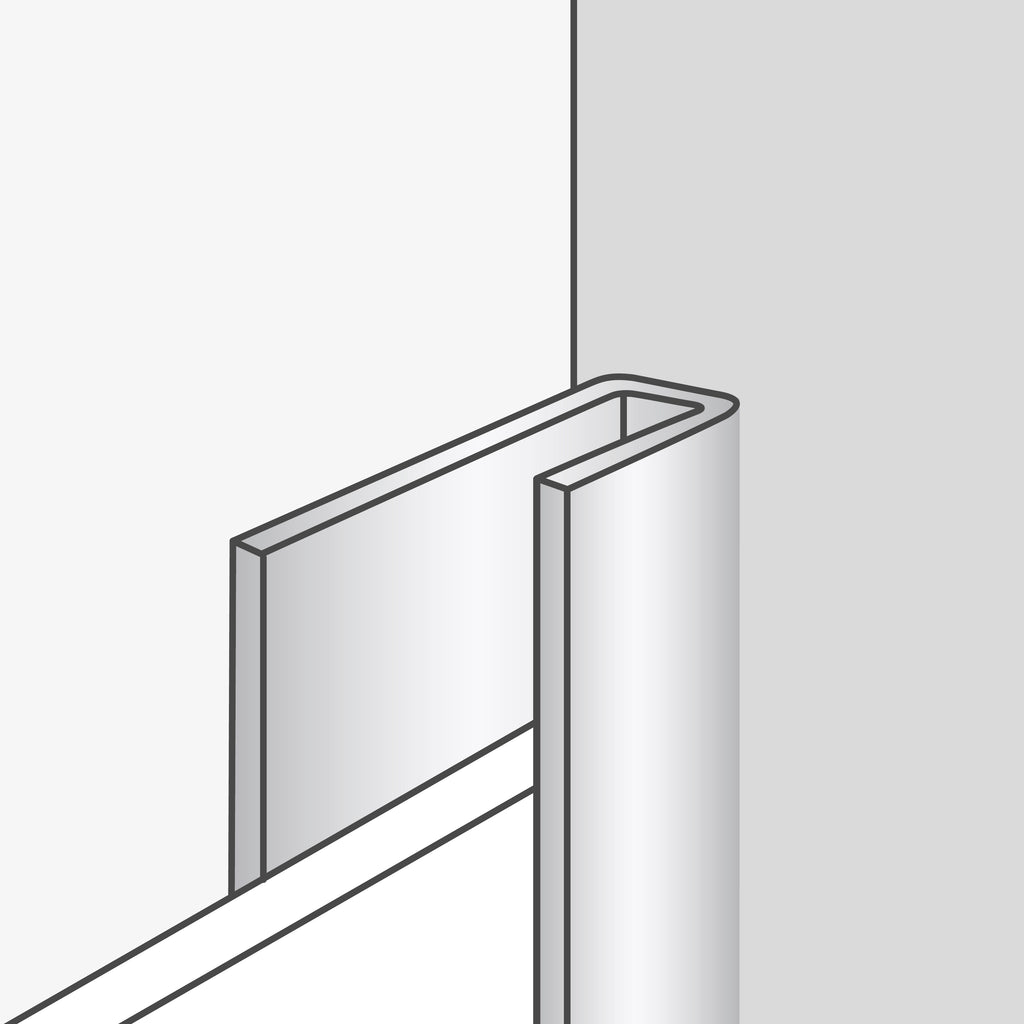 Aluminium-Umlenkprofil 2600 mm für Dumawall