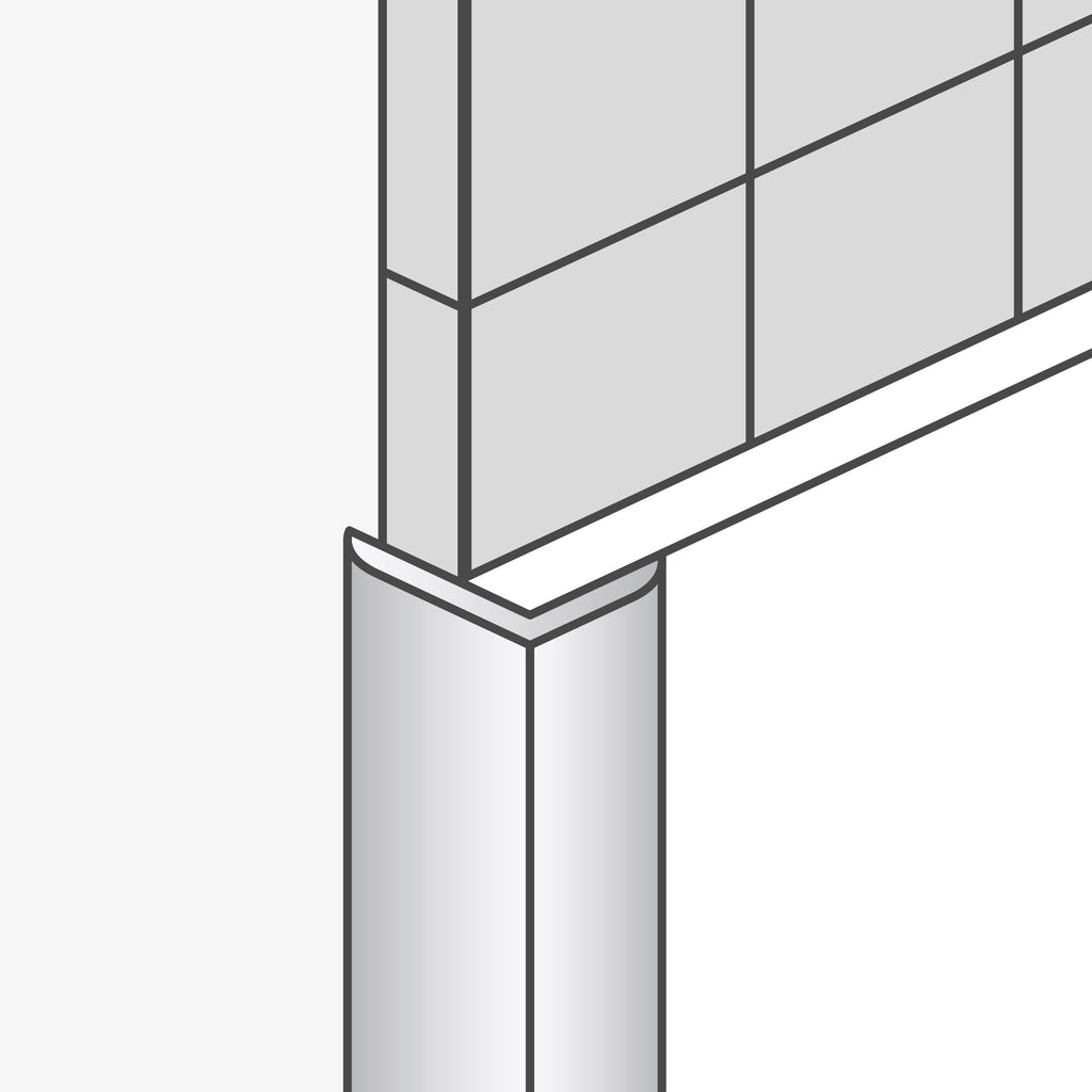 Aluminium L-Profil für 2600 mm Außenecke für Dumawall und Inspiro