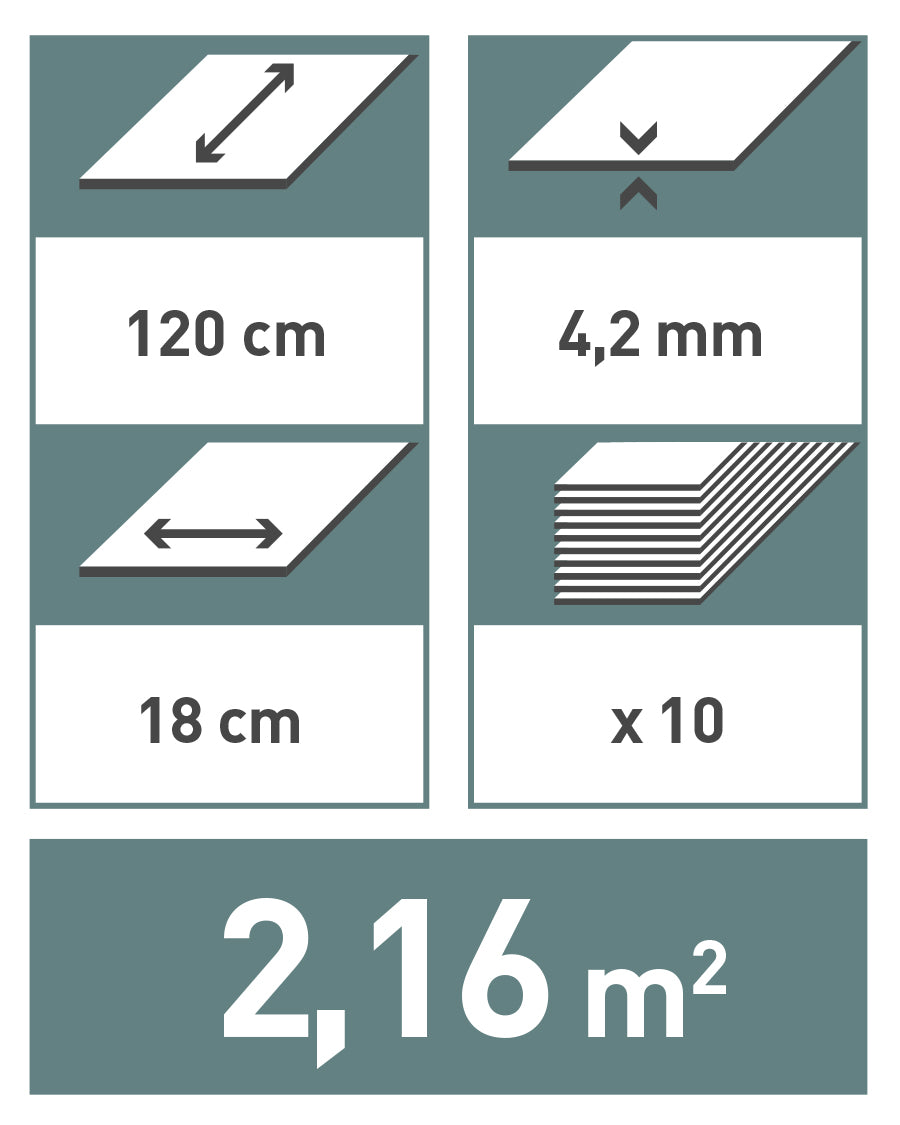 PRIVATE LABEL PLANKS OUTLET A58 - 18 x 120 cm (Dumawall +)