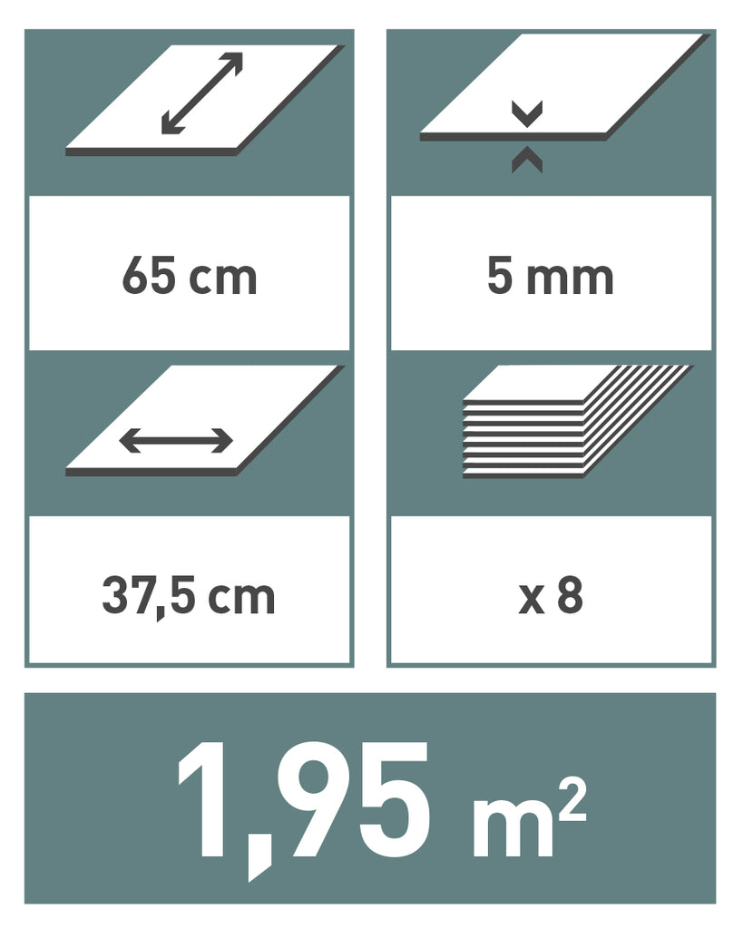 DUMAWALL+ A72 Ceppino Grey - 37.5 x 65 cm